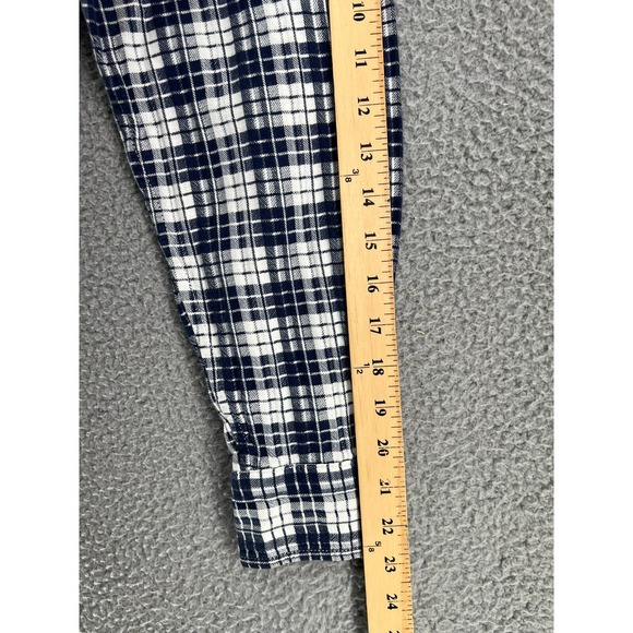 LUCKY BRAND Shirt Womens Medium Windowpane Plaid Flannel Casual Button Up Ladies - Picture 11 of 16